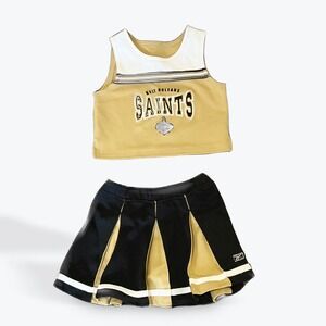 Kids New Orleans‎ Saints Cheerleader Outfit Tank Top Skirt Toddler Size 4T